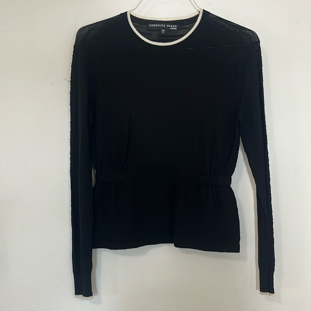 VERONICA BEARD
Charlene Cinched Waist Merino Wool Sweater X Small neutral colors